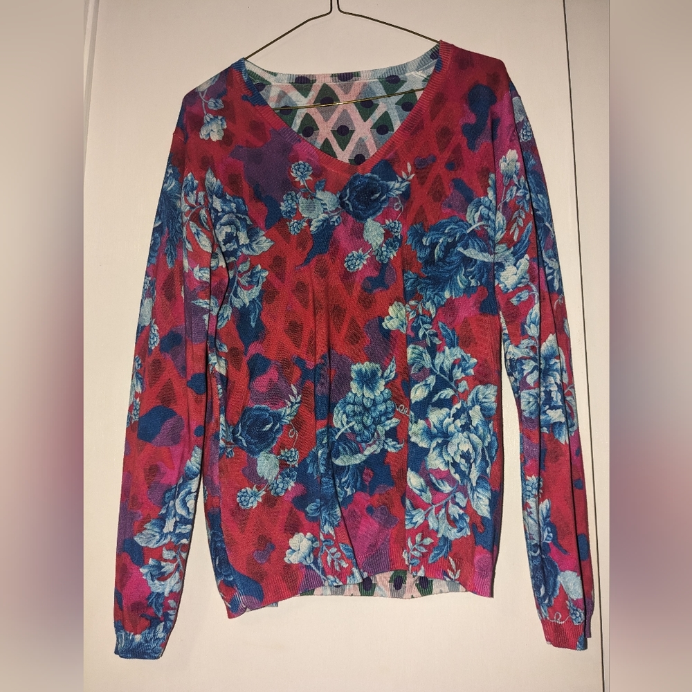 One of a kind Reversible sweater size large
